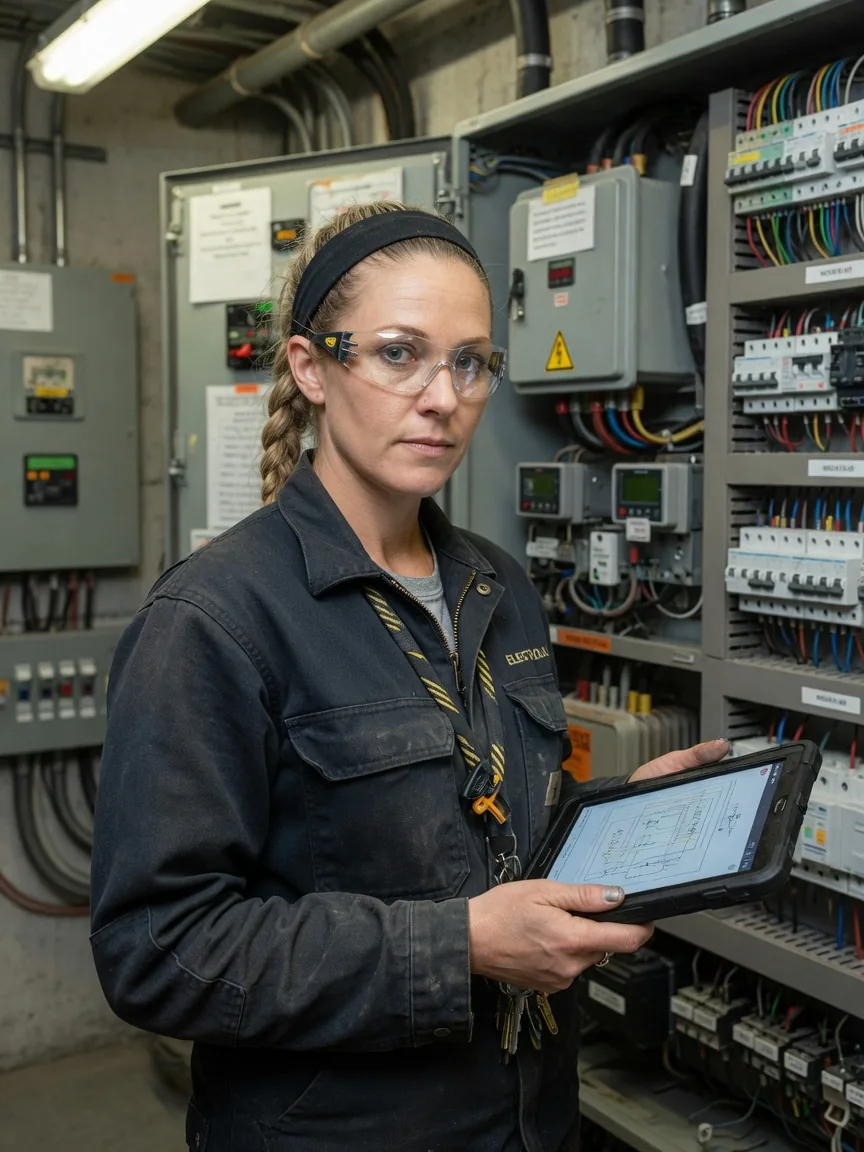 Illustrative electrical project coordinator portrait