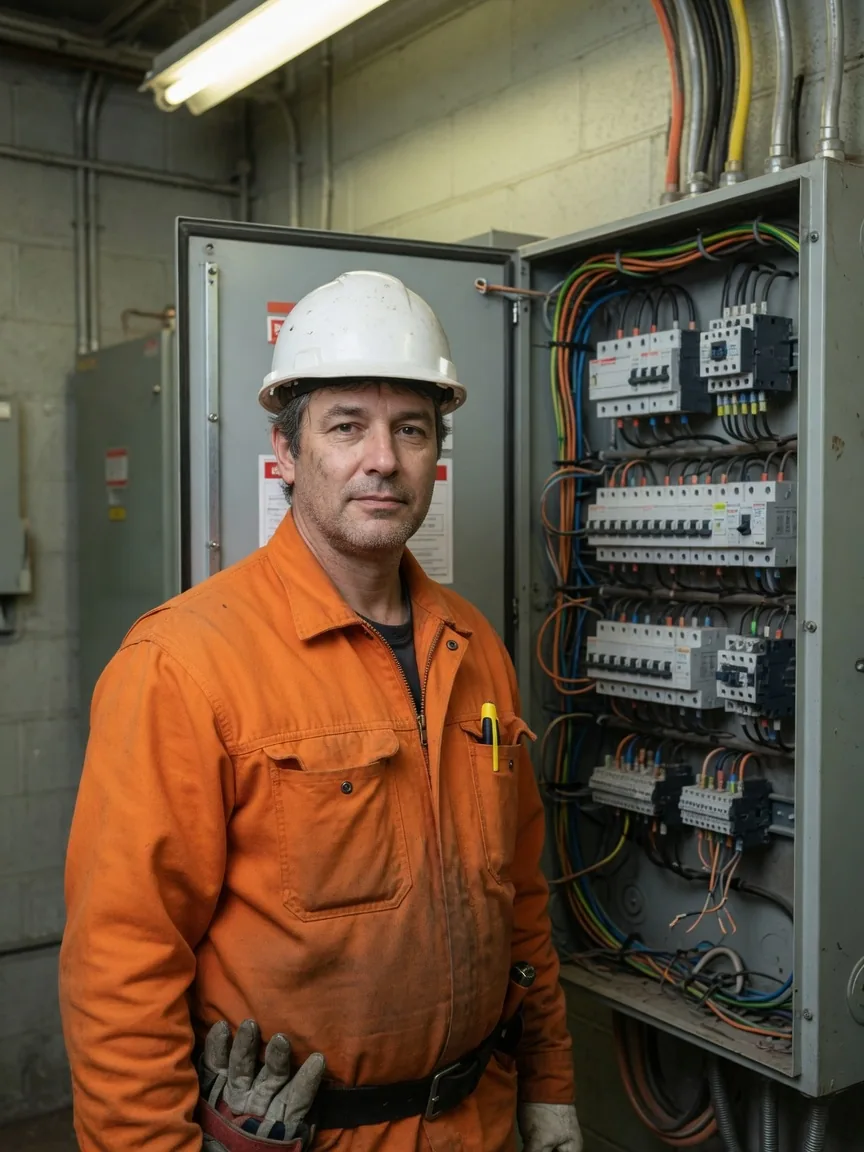 Illustrative maintenance electrician portrait